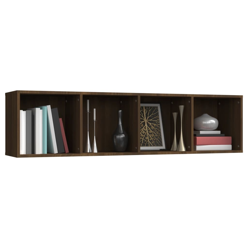 Bibliotecă/dulap TV stejar maro 143x30x36 cm lemn prelucrat Lando - Lando