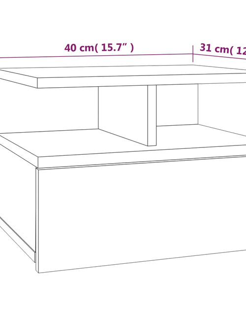 Încărcați imaginea în vizualizatorul Galerie, Noptieră plutitoare, gri sonoma, 40x31x27 cm, lemn prelucrat - Lando
