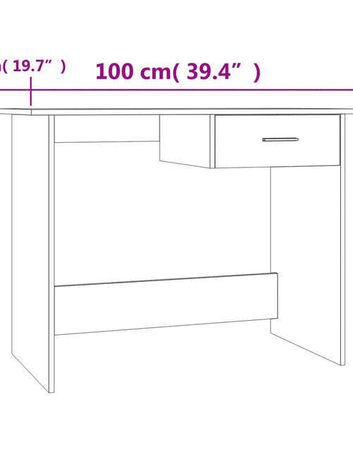 Încărcați imaginea în vizualizatorul Galerie, Birou, stejar maro, 100x50x76 cm, lemn prelucrat - Lando
