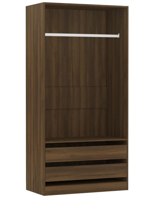 Încărcați imaginea în vizualizatorul Galerie, Șifonier, stejar maro, 100x50x200 cm, lemn prelucrat - Lando
