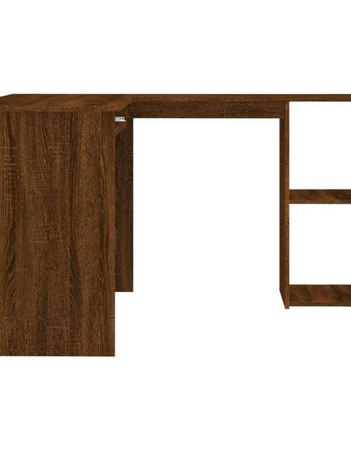 Încărcați imaginea în vizualizatorul Galerie, Birou de colț, stejar maro, 120x140x75 cm, lemn prelucrat - Lando
