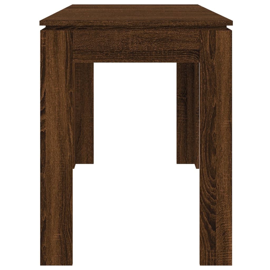 Masă de bucătărie, stejar maro, 120x60x76 cm, lemn prelucrat - Lando