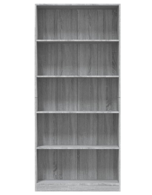 Încărcați imaginea în vizualizatorul Galerie, Bibliotecă 5 niveluri gri sonoma 80x24x175 cm lemn compozit Lando - Lando
