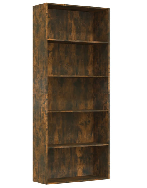 Загрузите изображение в средство просмотра галереи, Bibliotecă 5 niveluri stejar fumuriu 80x30x189 cm lemn compozit - Lando
