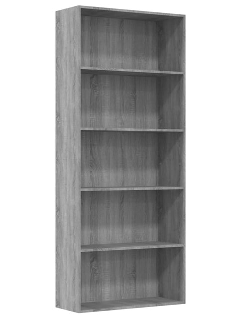 Încărcați imaginea în vizualizatorul Galerie, Bibliotecă 5 niveluri gri sonoma 80x30x189 cm lemn compozit Lando - Lando
