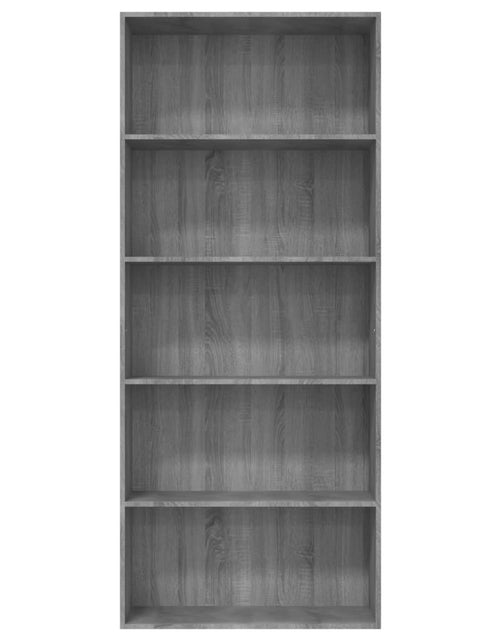 Încărcați imaginea în vizualizatorul Galerie, Bibliotecă 5 niveluri gri sonoma 80x30x189 cm lemn compozit Lando - Lando
