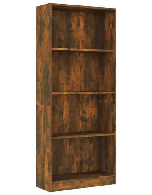 Загрузите изображение в средство просмотра галереи, Bibliotecă 4 niveluri stejar fumuriu 60x24x142 cm lemn compozit Lando - Lando
