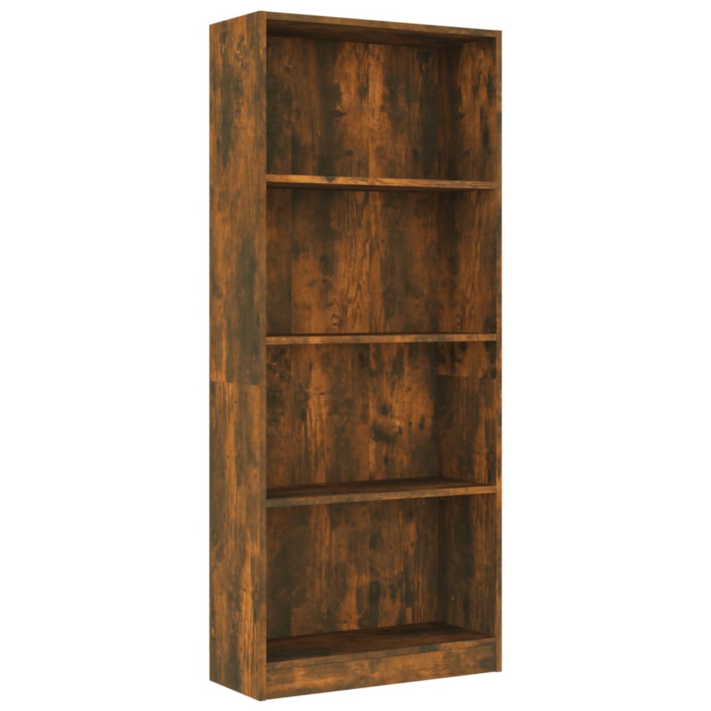 Bibliotecă 4 niveluri stejar fumuriu 60x24x142 cm lemn compozit Lando - Lando