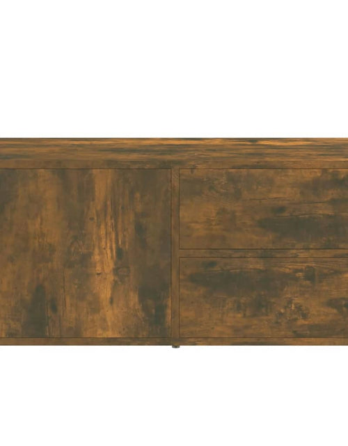 Încărcați imaginea în vizualizatorul Galerie, Comodă TV, stejar fumuriu, 80x34x36 cm, lemn prelucrat Lando - Lando
