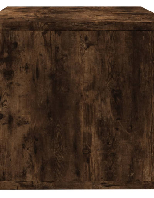 Încărcați imaginea în vizualizatorul Galerie, Comodă TV, stejar fumuriu, 80x34x30 cm, lemn prelucrat Lando - Lando
