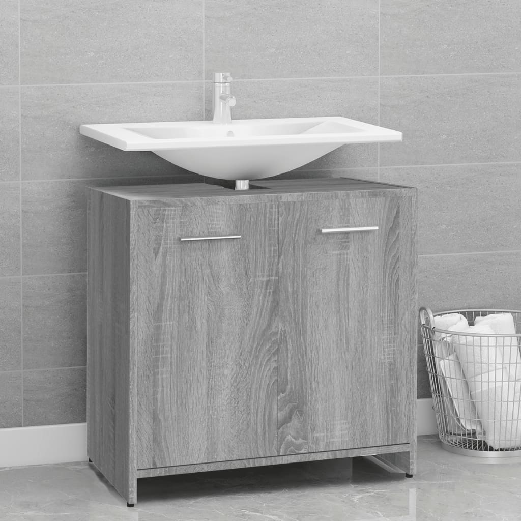Dulap de baie, gri sonoma, 60x33x60 cm, lemn prelucrat - Lando