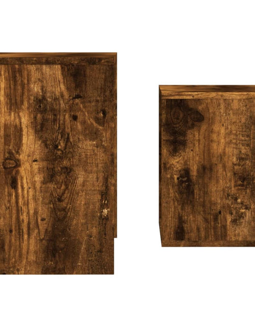Încărcați imaginea în vizualizatorul Galerie, Mese suprapuse de cafea, 2 buc, stejar afumat, lemn prelucrat Lando - Lando
