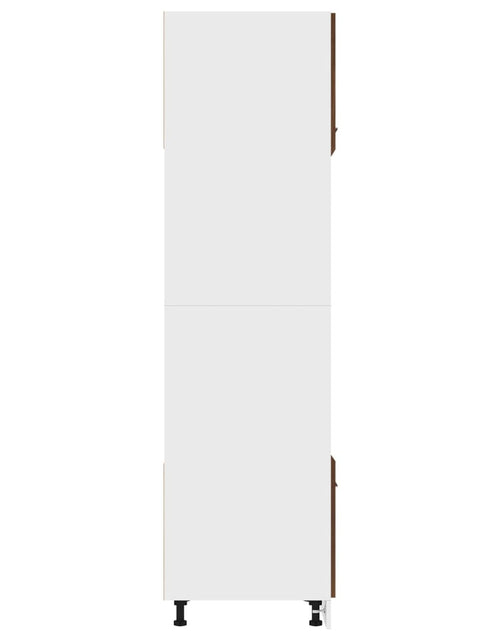 Încărcați imaginea în vizualizatorul Galerie, Dulap cuptor microunde stejar maro 60x57x207 cm lemn prelucrat - Lando
