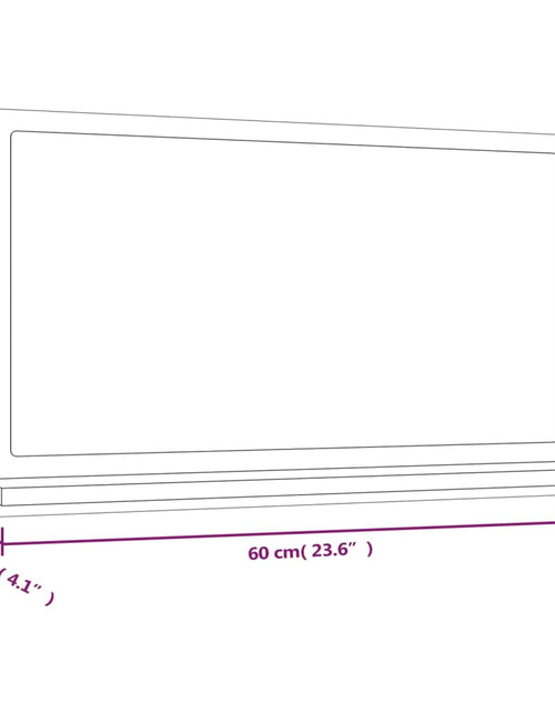 Загрузите изображение в средство просмотра галереи, Oglindă de baie, stejar maro, 60x10,5x37 cm, lemn compozit Lando - Lando
