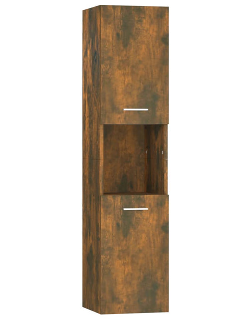 Încărcați imaginea în vizualizatorul Galerie, Dulap de baie, stejar fumuriu, 30x30x130 cm, lemn prelucrat - Lando
