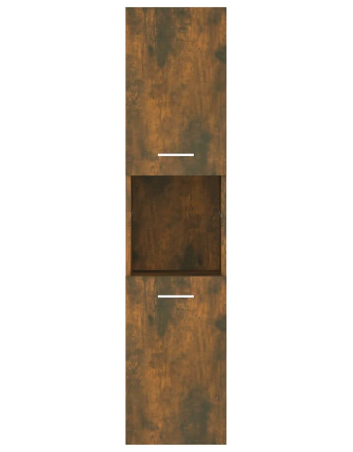 Загрузите изображение в средство просмотра галереи, Dulap de baie, stejar fumuriu, 30x30x130 cm, lemn prelucrat - Lando
