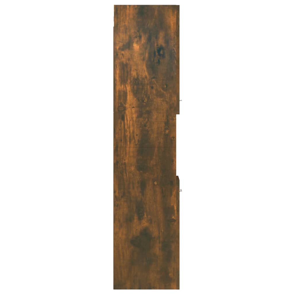 Dulap de baie, stejar fumuriu, 30x30x130 cm, lemn prelucrat - Lando