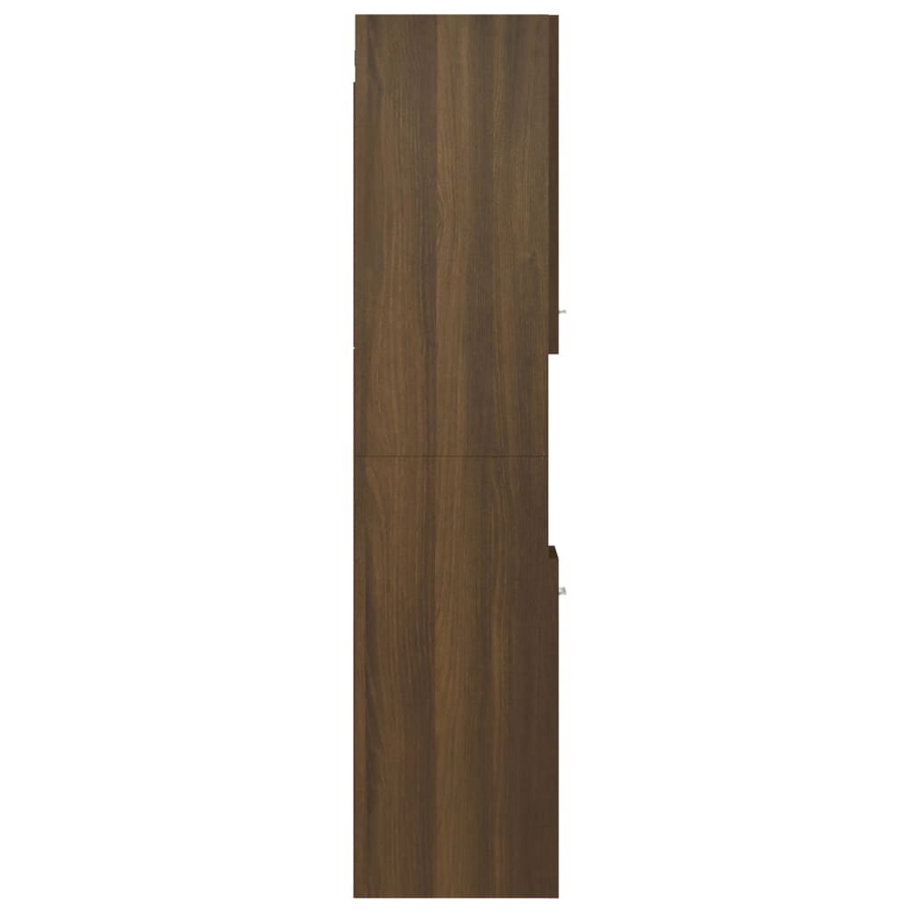 Dulap de baie, stejar maro, 30x30x130 cm, lemn prelucrat - Lando