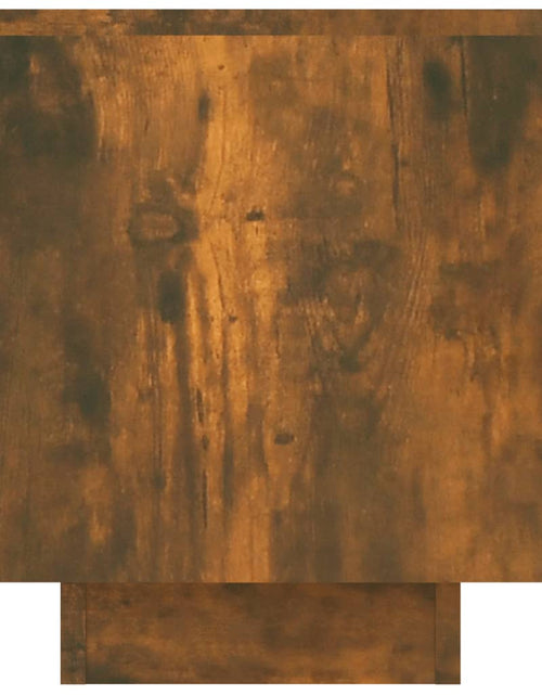 Încărcați imaginea în vizualizatorul Galerie, Comodă TV, stejar fumuriu, 100x35x40 cm, lemn prelucrat Lando - Lando
