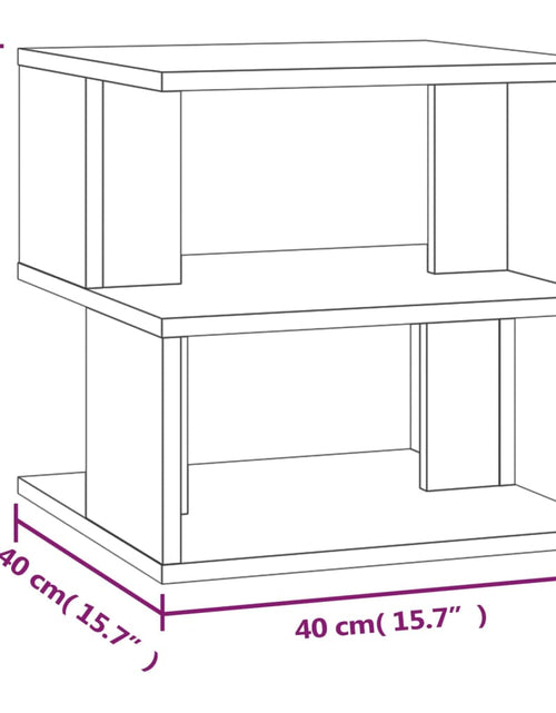 Загрузите изображение в средство просмотра галереи, Masă laterală, stejar maro, 40x40x40 cm, lemn prelucrat Lando - Lando
