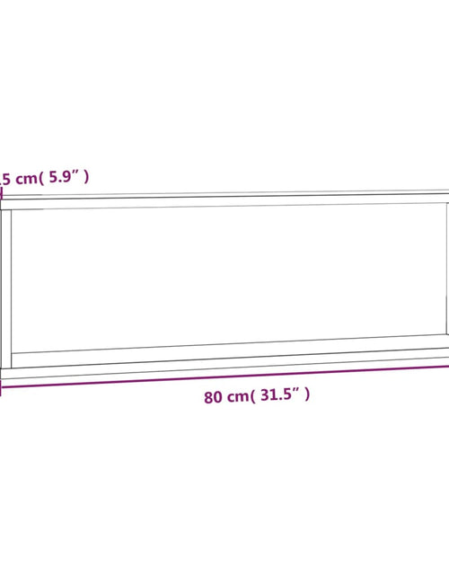 Încărcați imaginea în vizualizatorul Galerie, Rafturi de perete cub, 2 buc. stejar fumuriu 80x15x26,5 cm lemn - Lando
