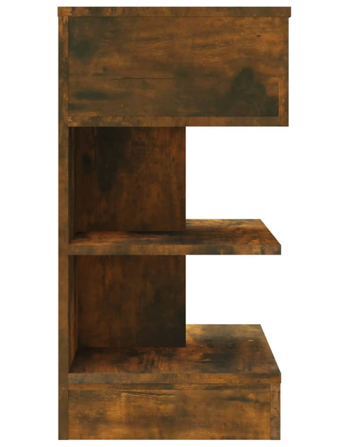 Загрузите изображение в средство просмотра галереи, Noptieră, stejar fumuriu, 40x35x65 cm, lemn prelucrat - Lando
