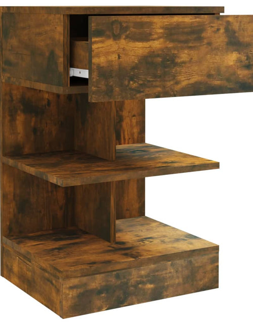 Încărcați imaginea în vizualizatorul Galerie, Noptieră, stejar fumuriu, 40x35x65 cm, lemn prelucrat - Lando
