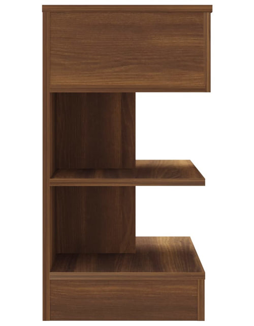 Încărcați imaginea în vizualizatorul Galerie, Noptieră, stejar maro, 40x35x65 cm, lemn prelucrat - Lando
