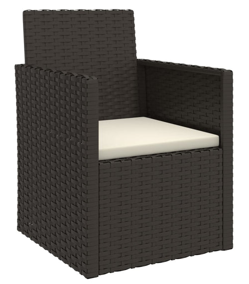 Încărcați imaginea în vizualizatorul Galerie, Lando-Set mobilier de exterior cu perne, 3 piese, negru, poliratan- mobila
