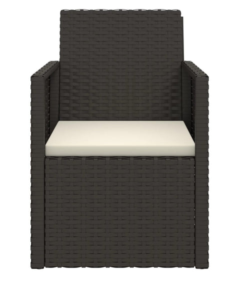 Încărcați imaginea în vizualizatorul Galerie, Lando-Set mobilier de exterior cu perne, 3 piese, negru, poliratan- mobila
