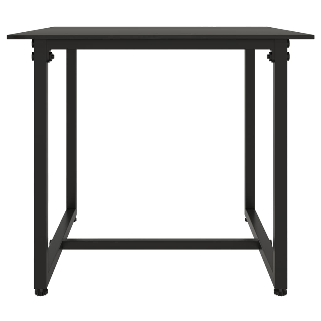 Lando-Set mobilier de exterior cu perne, 3 piese, negru, poliratan- mobila