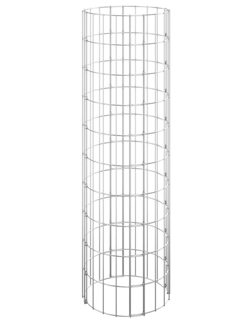 Загрузите изображение в средство просмотра галереи, Strat înălțat gabion 3 buc. Ø30x100 cm oțel galvanizat circular Lando - Lando
