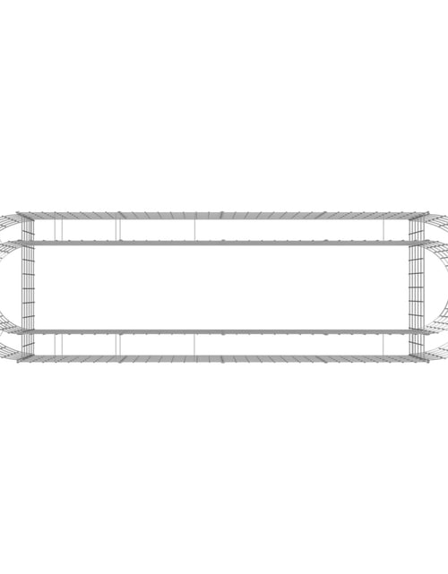 Загрузите изображение в средство просмотра галереи, Strat înălțat gabion, 190x50x50 cm, fier galvanizat Lando - Lando
