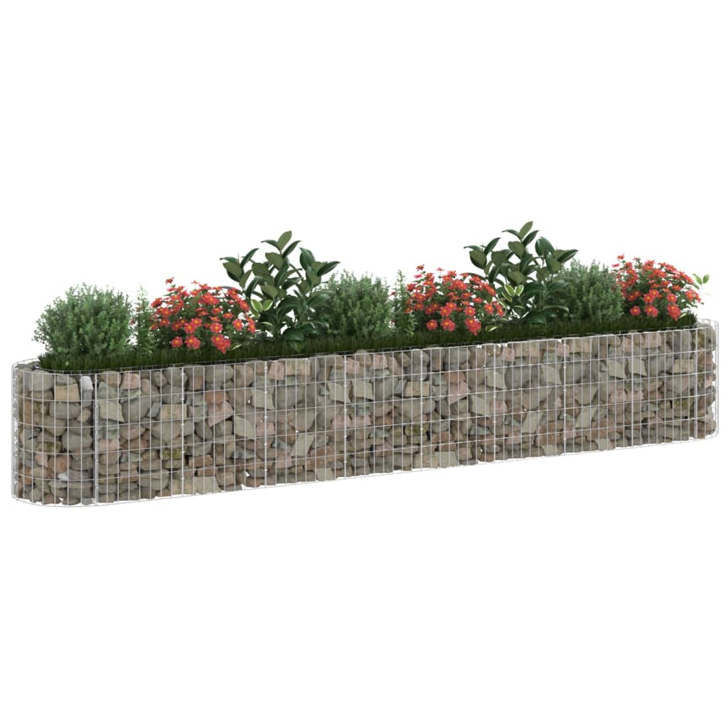 Strat înălțat gabion, 330x50x50 cm, fier galvanizat Lando - Lando