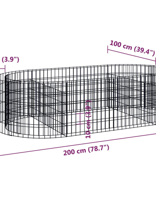 Încărcați imaginea în vizualizatorul Galerie, Strat înălțat gabion, 200x100x50 cm, fier galvanizat Lando - Lando
