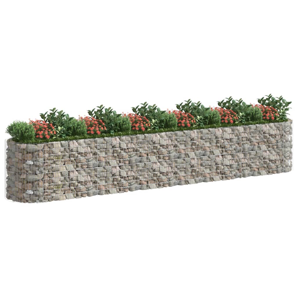 Strat înălțat gabion, 600x100x100 cm, fier galvanizat Lando - Lando