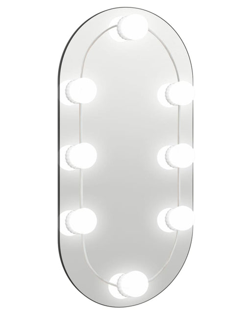 Încărcați imaginea în vizualizatorul Galerie, Oglindă ovală cu lumini LED, 40x20, cm, sticlă Lando - Lando
