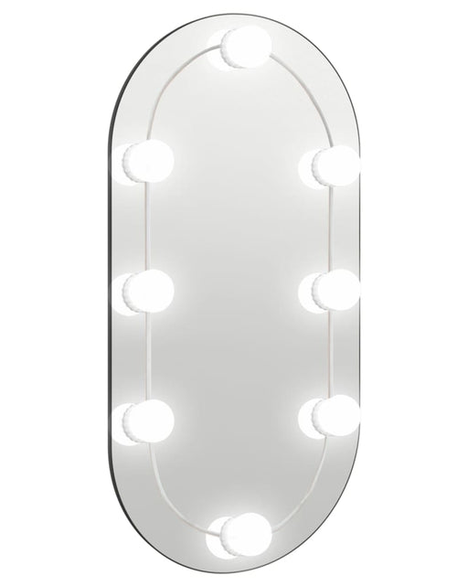 Загрузите изображение в средство просмотра галереи, Oglindă cu lumini LED, 60x30 cm, sticlă, oval - Lando
