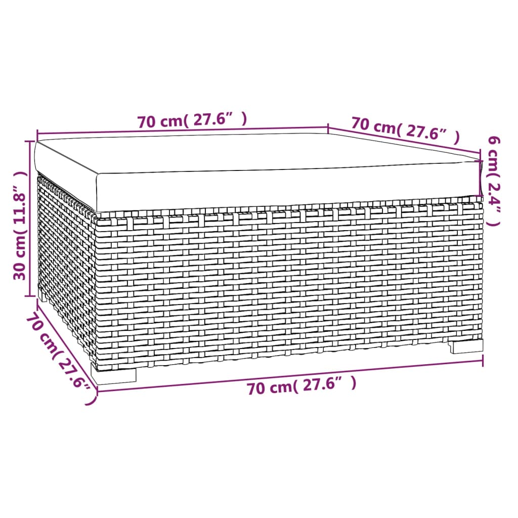 Set mobilier de grădină cu perne, 5 piese, negru, poliratan - Lando