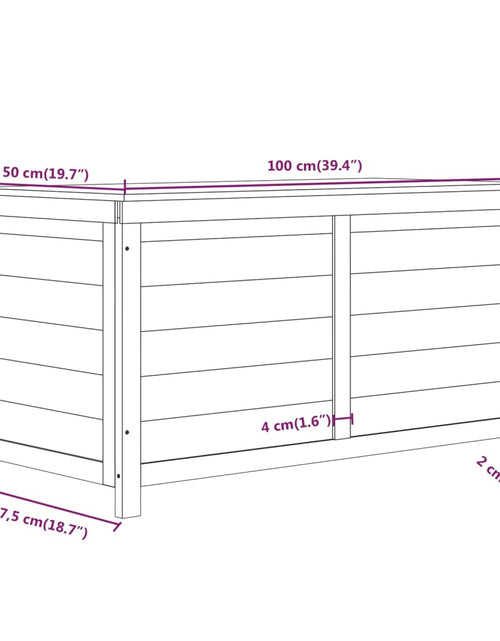Încărcați imaginea în vizualizatorul Galerie, Cutie de perne de exterior maro 100x50x56 cm lemn masiv brad - Lando
