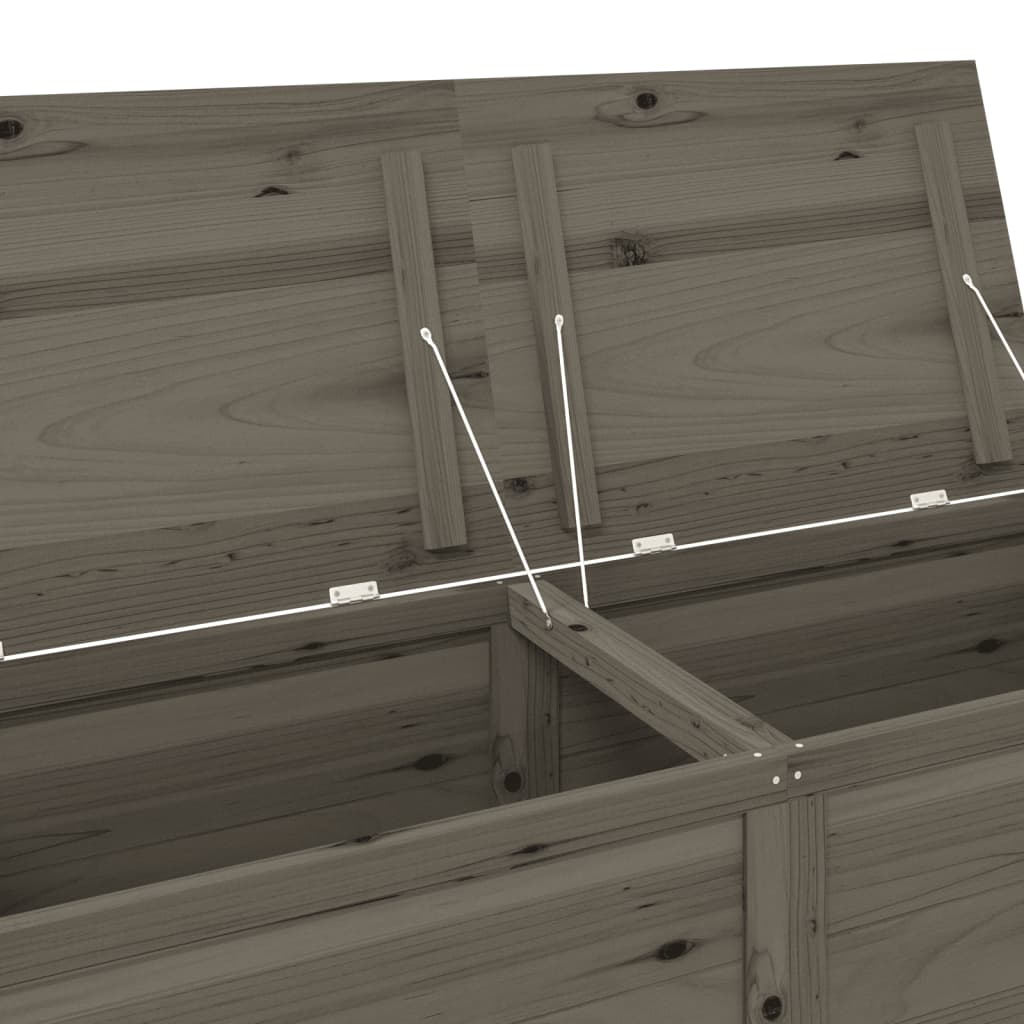 Cutie de perne de exterior antracit 150x50x56cm lemn masiv brad - Lando