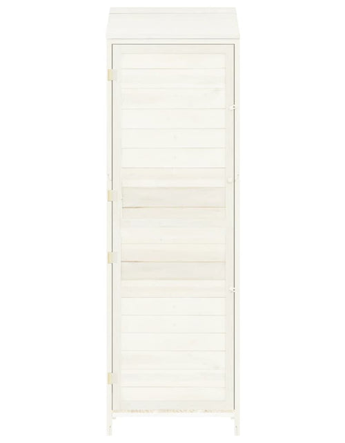 Încărcați imaginea în vizualizatorul Galerie, Șopron de grădină, alb, 55x52x174,5 cm, lemn masiv de brad Lando - Lando
