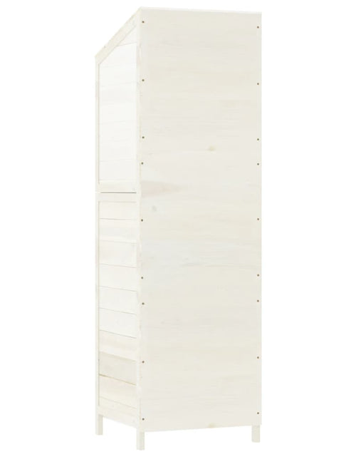 Загрузите изображение в средство просмотра галереи, Șopron de grădină, alb, 55x52x174,5 cm, lemn masiv de brad Lando - Lando
