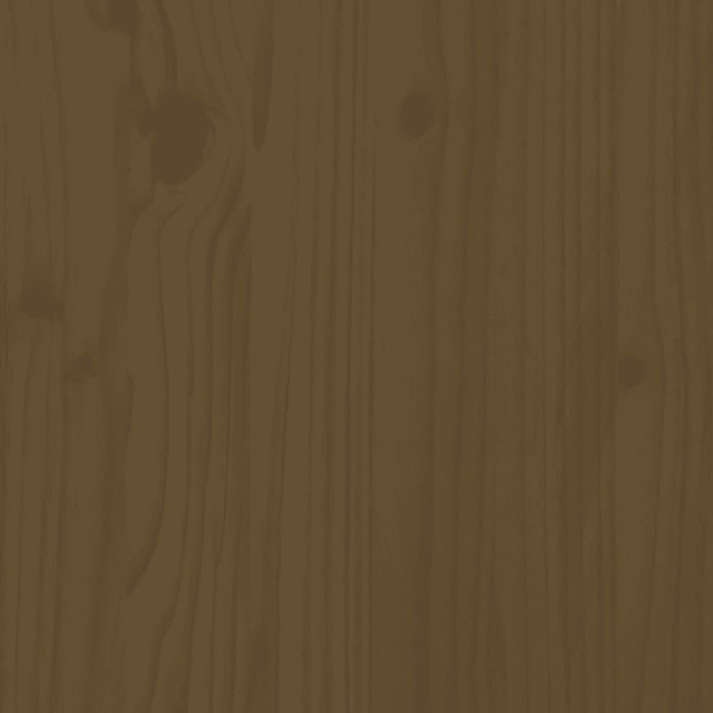 Cadru de pat mic single, maro miere, 75x190 cm, lemn masiv - Lando