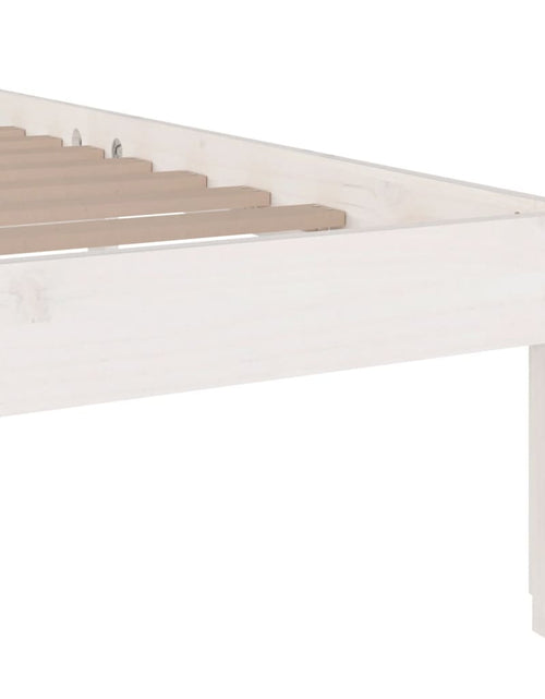 Загрузите изображение в средство просмотра галереи, Cadru de pat, alb, 120x200 cm, lemn masiv de pin - Lando
