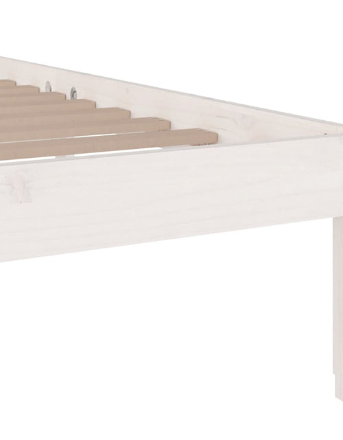 Загрузите изображение в средство просмотра галереи, Cadru de pat, alb, 160x200 cm, lemn masiv de pin - Lando
