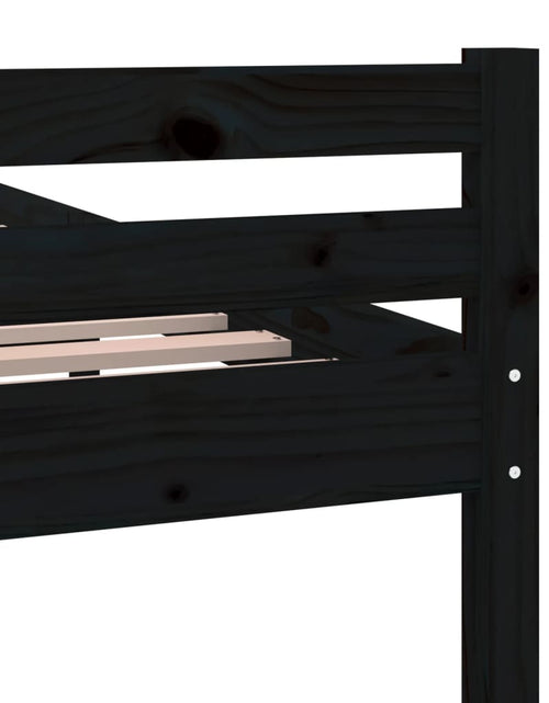 Încărcați imaginea în vizualizatorul Galerie, Cadru de pat single, negru, 90x190 cm, lemn masiv - Lando
