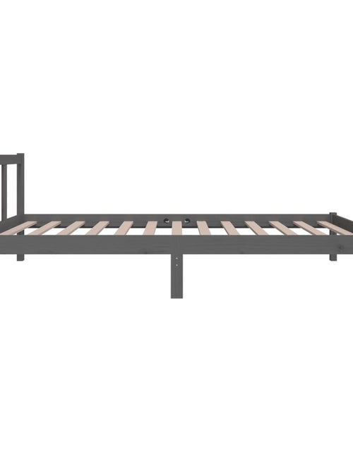 Загрузите изображение в средство просмотра галереи, Cadru de pat, gri, 90x200 cm, lemn masiv - Lando
