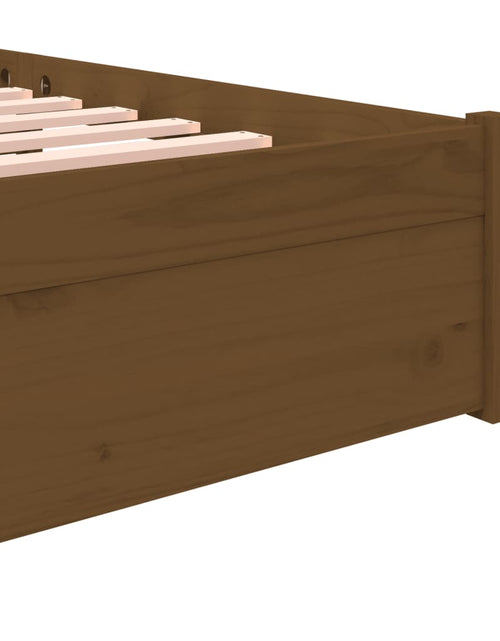 Încărcați imaginea în vizualizatorul Galerie, Cadru de pat mic dublu, maro miere, 120x190 cm, lemn masiv - Lando
