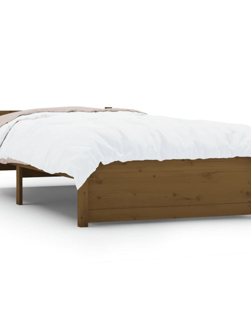 Încărcați imaginea în vizualizatorul Galerie, Cadru de pat single, maro miere, 90x190 cm, lemn masiv - Lando
